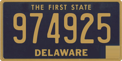 DE license plate 974925