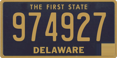 DE license plate 974927