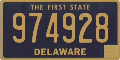 DE license plate 974928