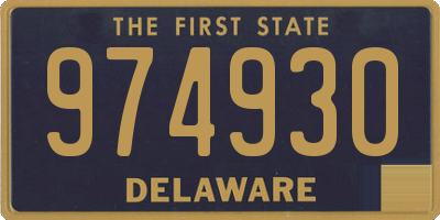 DE license plate 974930