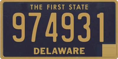 DE license plate 974931