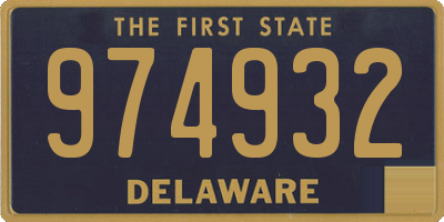 DE license plate 974932