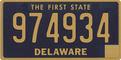 DE license plate 974934