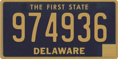 DE license plate 974936