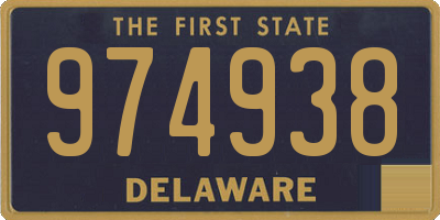 DE license plate 974938