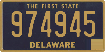 DE license plate 974945