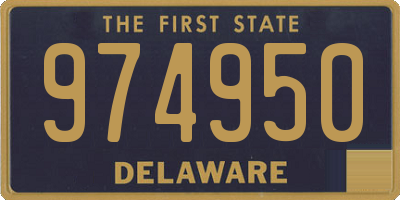 DE license plate 974950