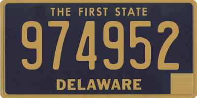 DE license plate 974952