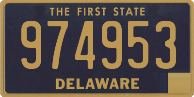 DE license plate 974953