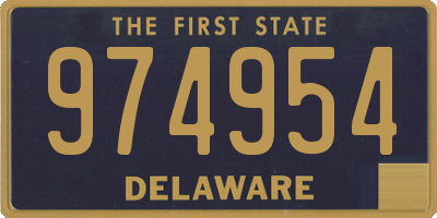 DE license plate 974954