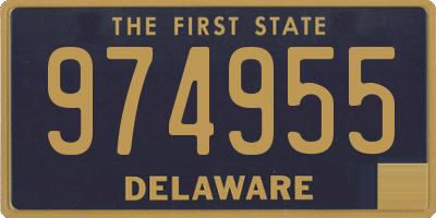 DE license plate 974955