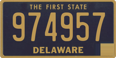 DE license plate 974957