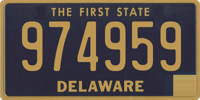 DE license plate 974959