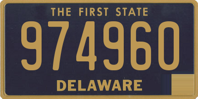 DE license plate 974960