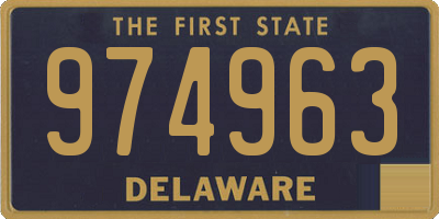 DE license plate 974963