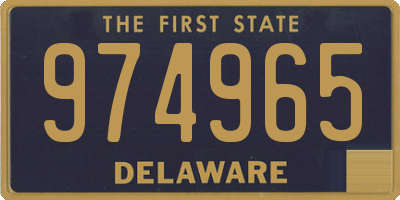 DE license plate 974965