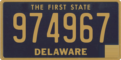 DE license plate 974967