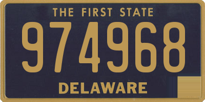 DE license plate 974968