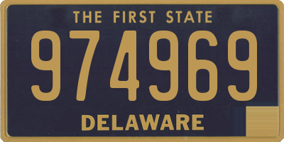 DE license plate 974969