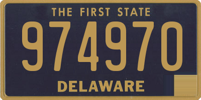 DE license plate 974970