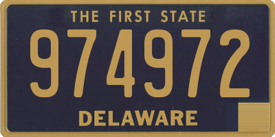 DE license plate 974972