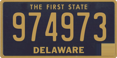 DE license plate 974973