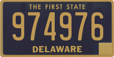 DE license plate 974976