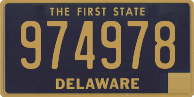 DE license plate 974978