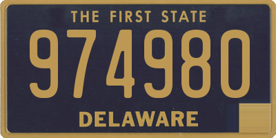 DE license plate 974980