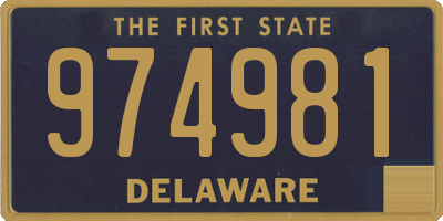 DE license plate 974981