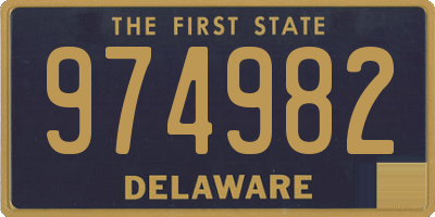 DE license plate 974982