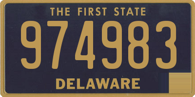 DE license plate 974983