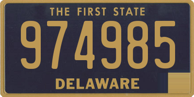 DE license plate 974985