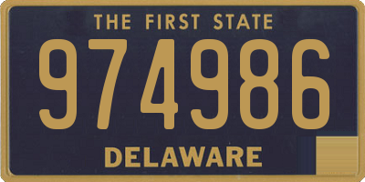 DE license plate 974986