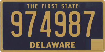 DE license plate 974987