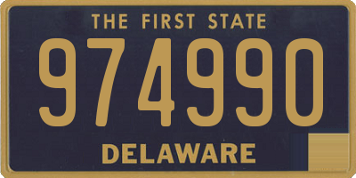 DE license plate 974990