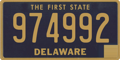 DE license plate 974992