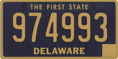 DE license plate 974993