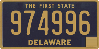 DE license plate 974996