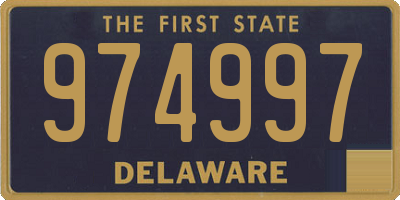 DE license plate 974997