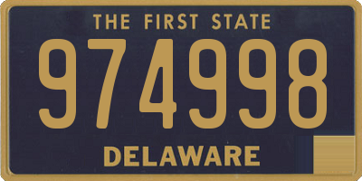 DE license plate 974998