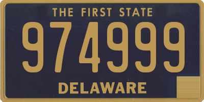 DE license plate 974999