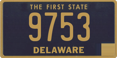 DE license plate 9753