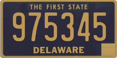 DE license plate 975345