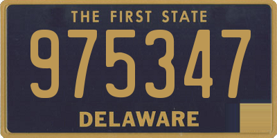 DE license plate 975347