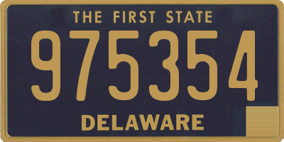 DE license plate 975354