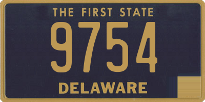 DE license plate 9754