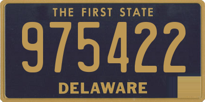 DE license plate 975422