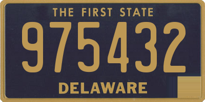 DE license plate 975432