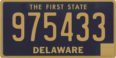 DE license plate 975433